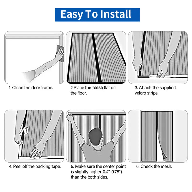Magnetic Cold-Proof Cotton Door Curtain - Image 3
