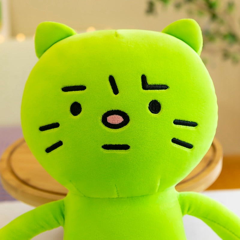Green Cat Plush Toy Pillow - Image 3