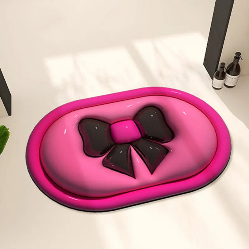 3D Chic BowTie Non-Slip Decorative Mat - Image 0