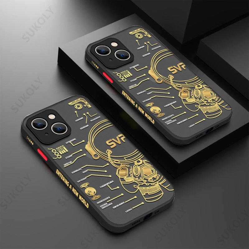 Space Road Relax Astronaut iPhone Case - Image 1