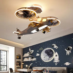 Sky Hero Helicopter LED Fan Lamp