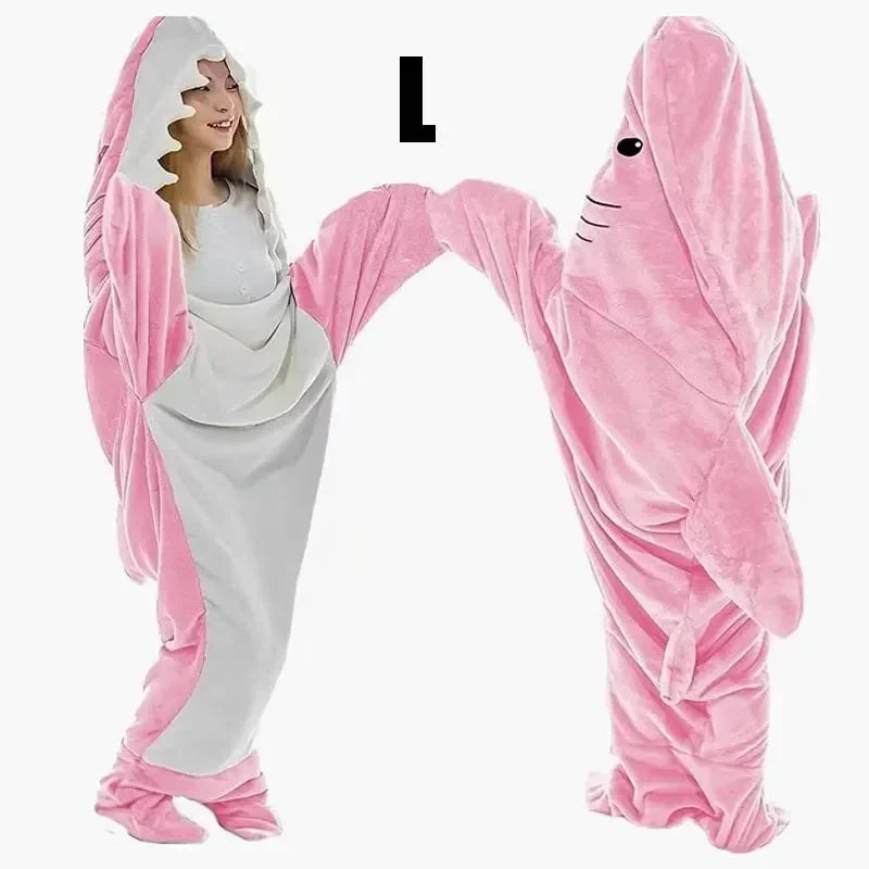Snuggly Shark Cozy Hooded Onesie Blanket - Image 11