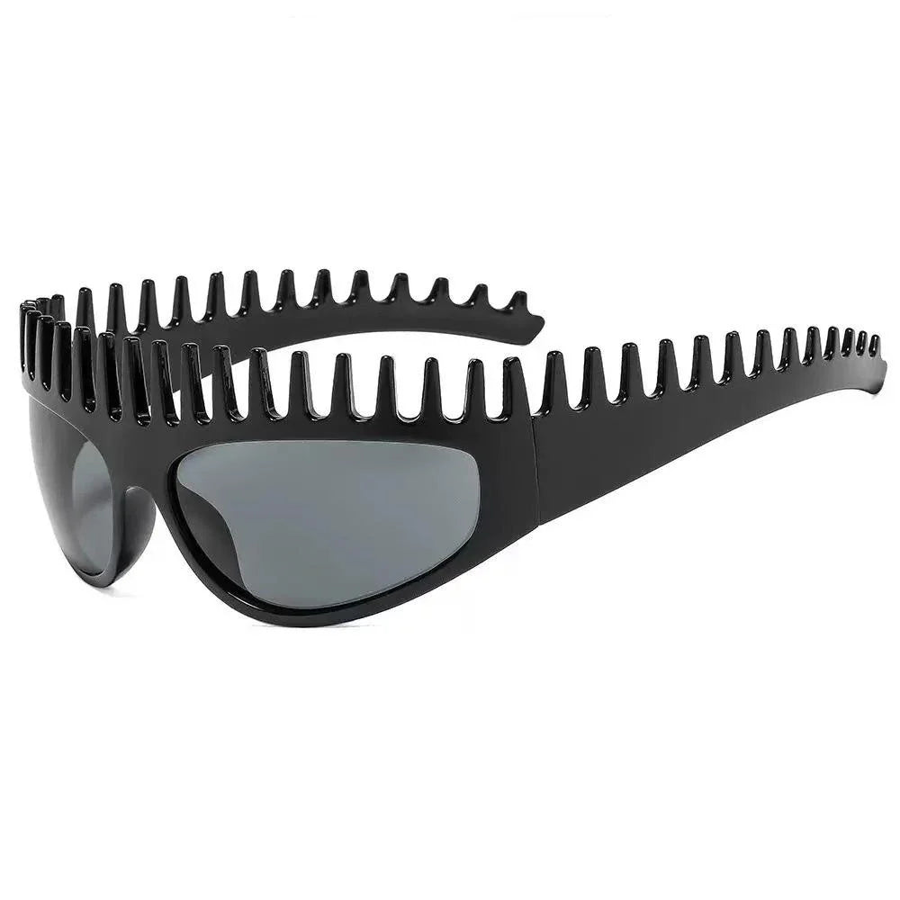 Futuristic Comb-Top Headband Sunglasses - Image 8