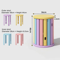Stackable Rainbow Wooden Chair Table - Image 7