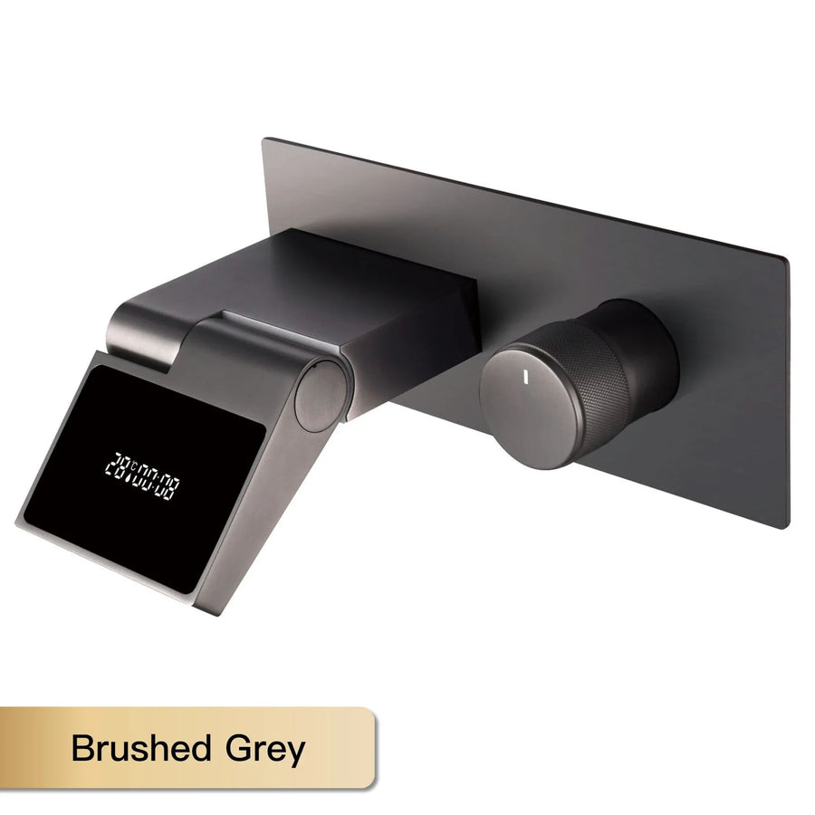 Intelligent Hidden Black Brass LED Digital Faucet - Image 13