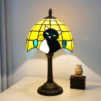 Midnight Cat Stained Glass Table Lamp - Image 7