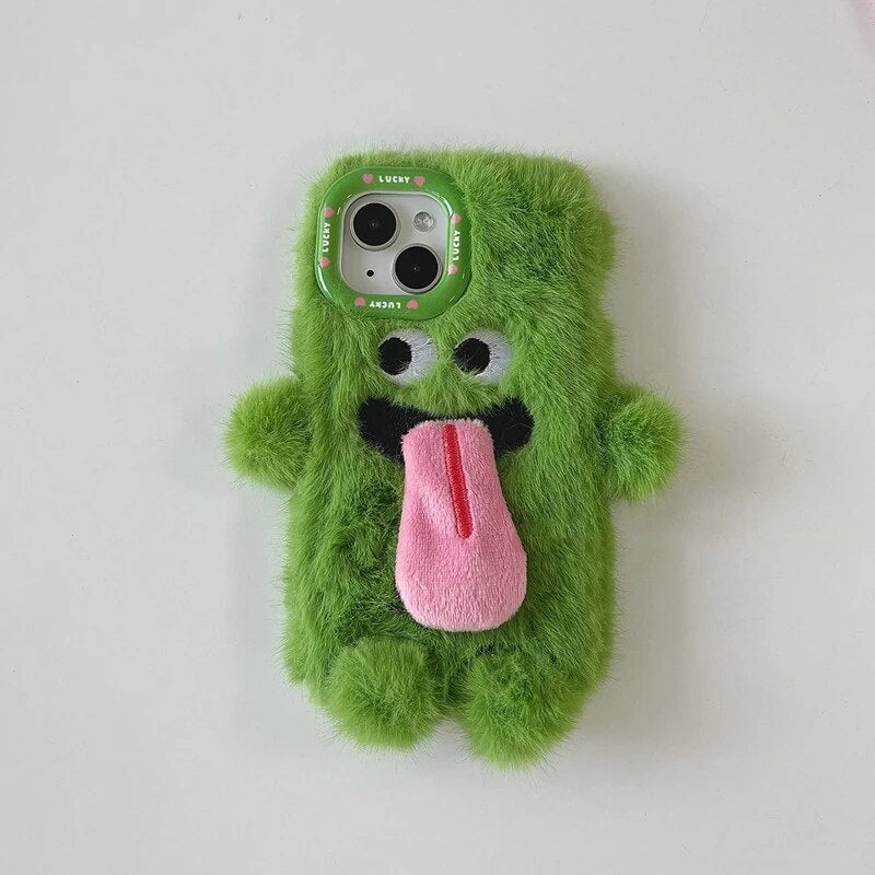 Playful Pair Plush Monster iPhone Case - Image 7