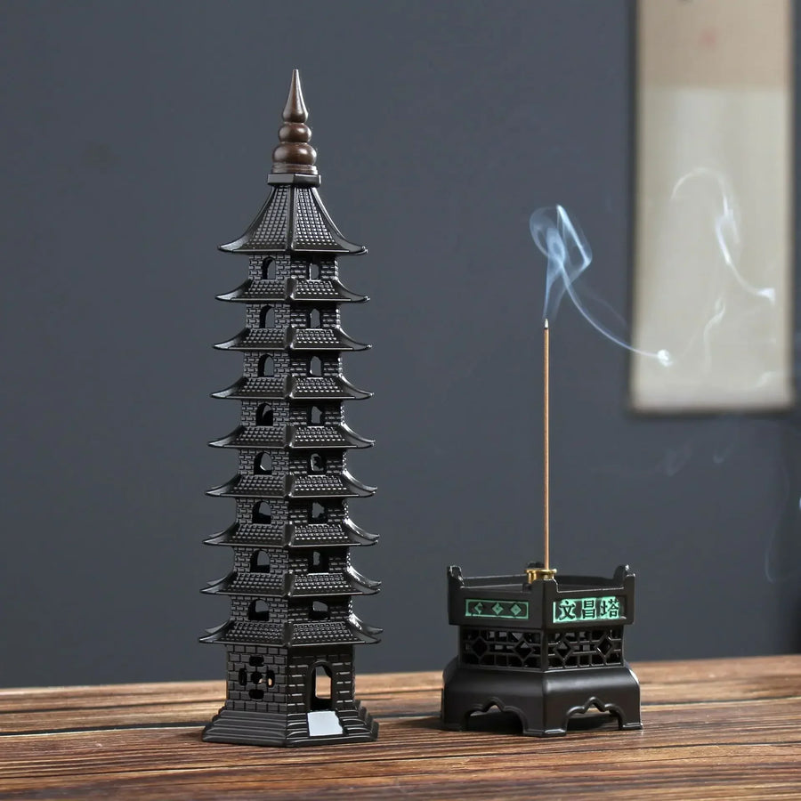 Zen Tower-Style Smoke Waterfall Incense Burner - Image 2