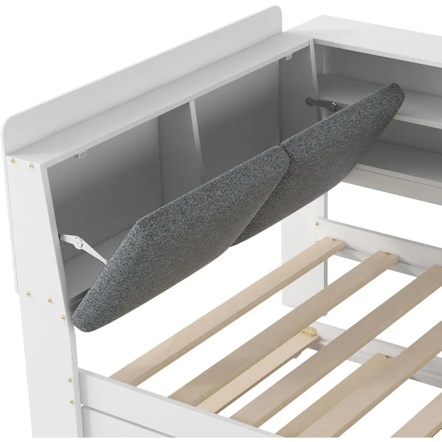Modular Hidden Storage Drawers Modern Bed - Image 3