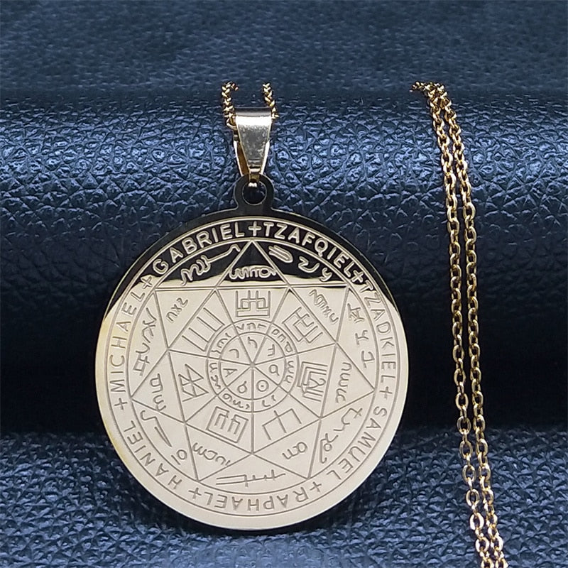 Divine Guardian Seven Archangels Stainless Steel Pendant Necklace - Image 4