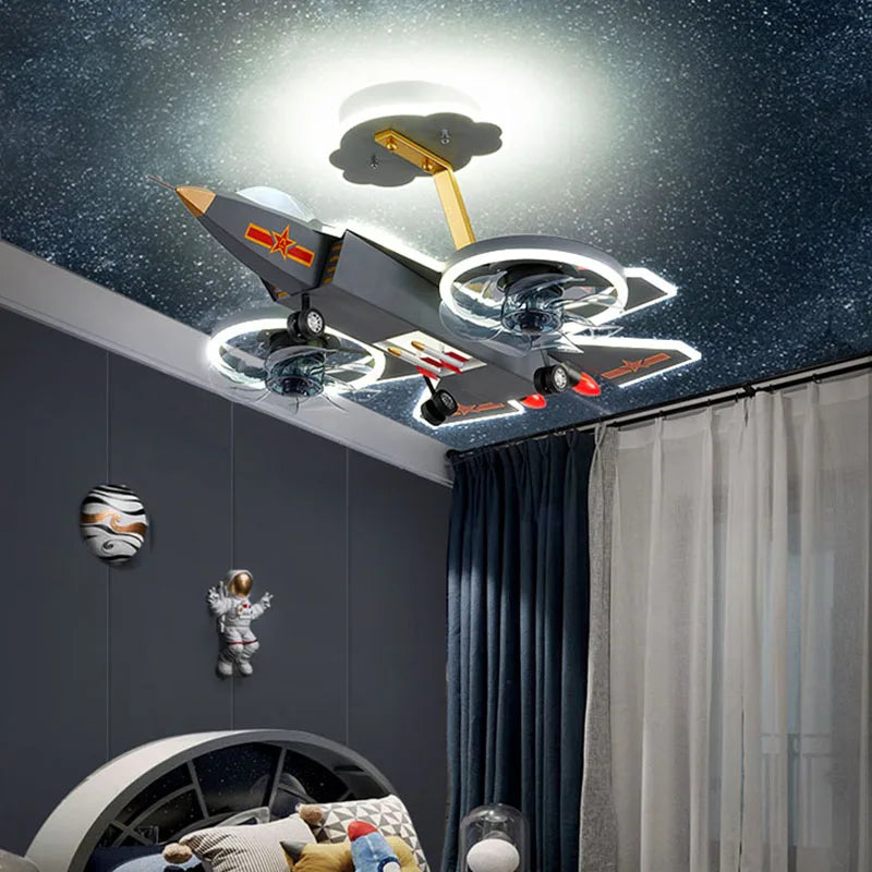 Kids Dream Jet Remote Control Ceiling Fan Light - Image 8