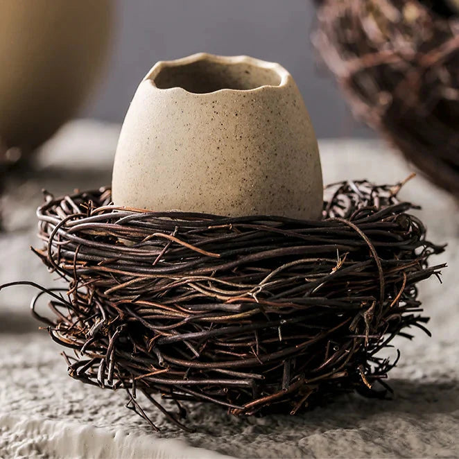 Creative Ceramic Bird Nest Eggshell Bowl - Image 4