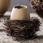 Creative Ceramic Bird Nest Eggshell Bowl