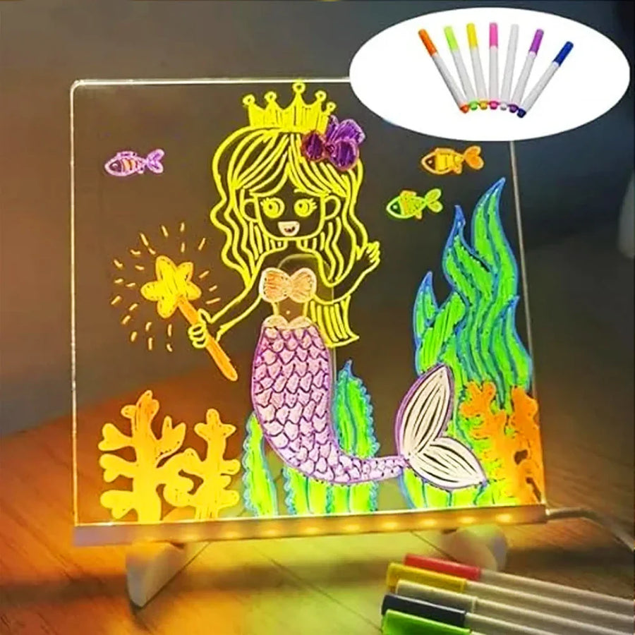 Bright Story Neon Sketch Drawing Board - Image 3