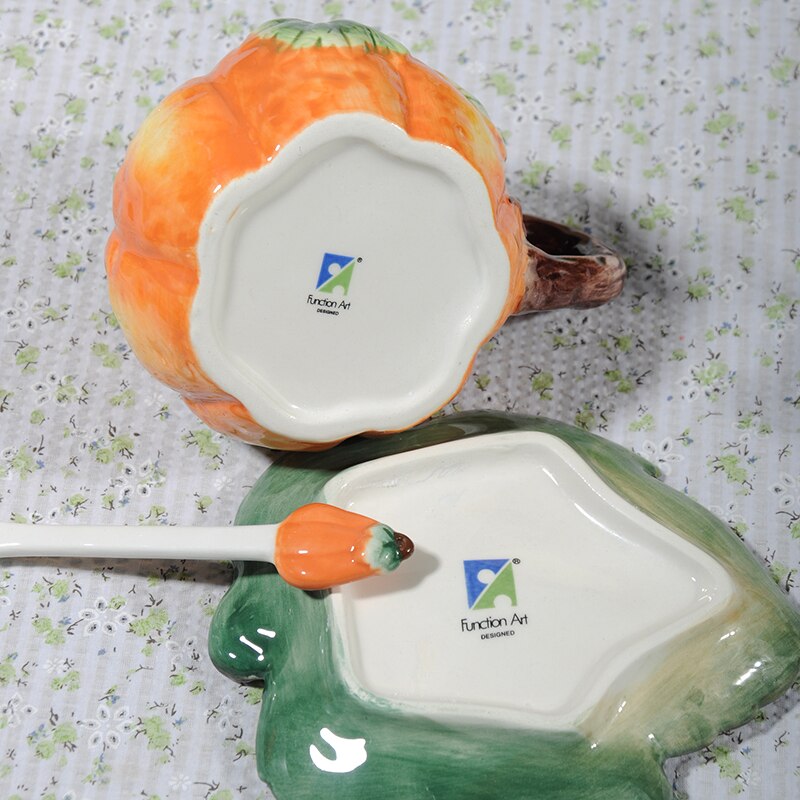 Creative Ceramic Pumpkin Mug Set - Image 4