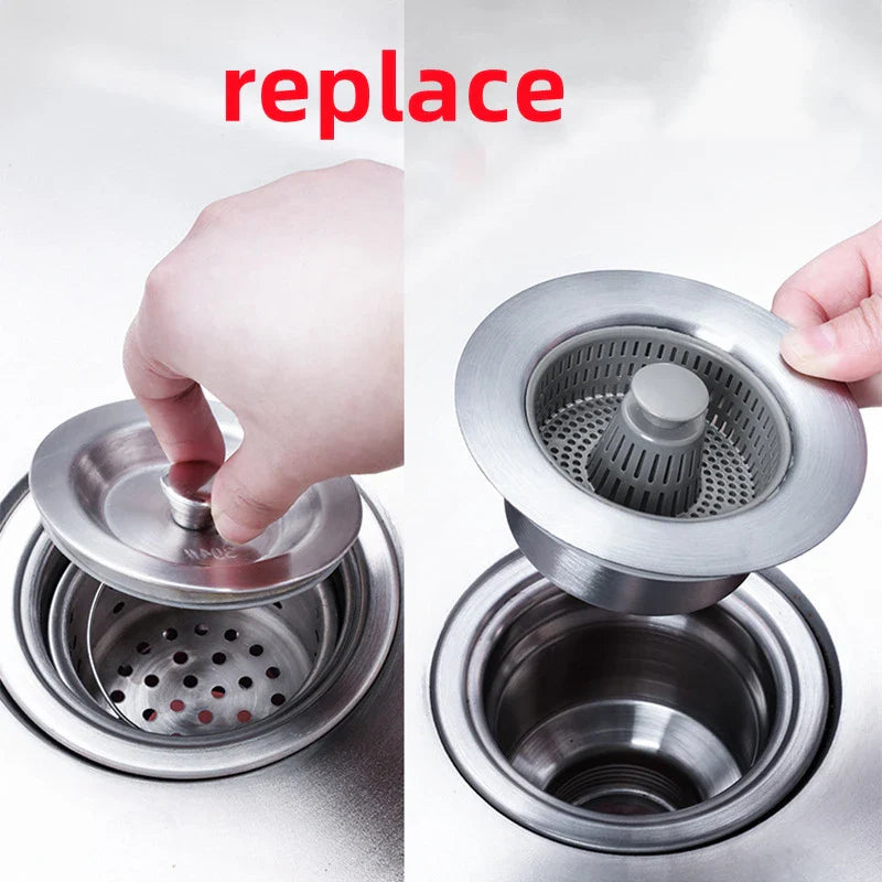 Clean Sink Stainless Steel Odor-Control Strainer