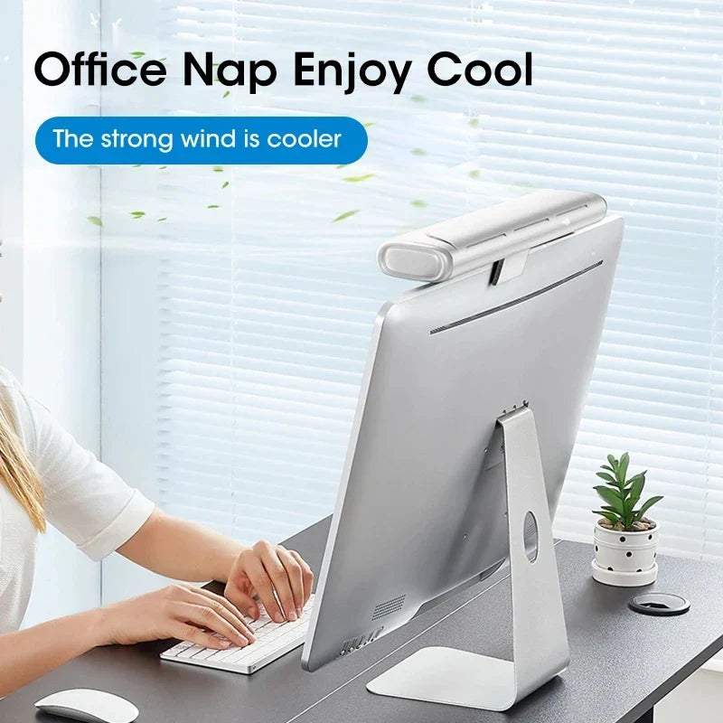 USB Rechargeable Portable Desk & Monitor Clip-On Air Conditioner - Image 3