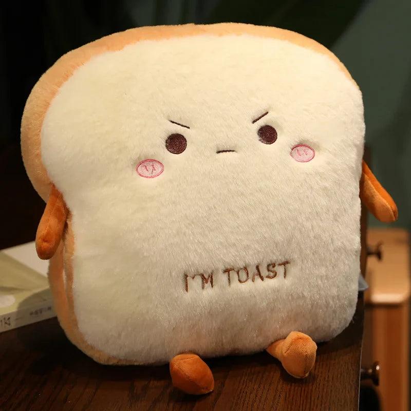 Plush Toast Bread Ultra Soft Hand Warmer Pillow