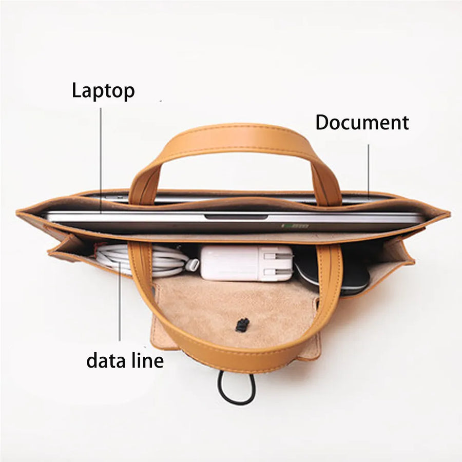 Sleek Organizer Ultra-Thin Waterproof Laptop Handbag - Image 2