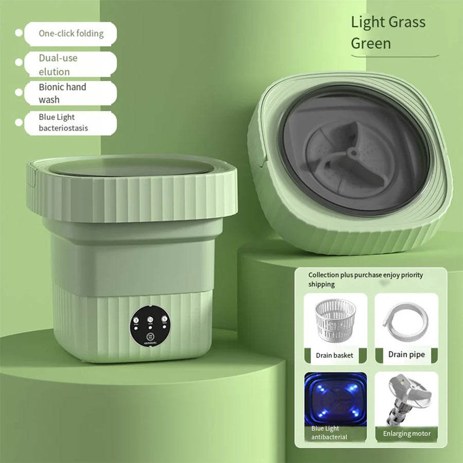Compact Folding Ultrasonic Travel Laundry Washing Machine - Image 10