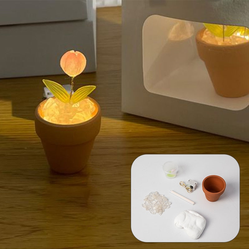 Creative DIY Rose Glow Night Lamp Decor - Image 4