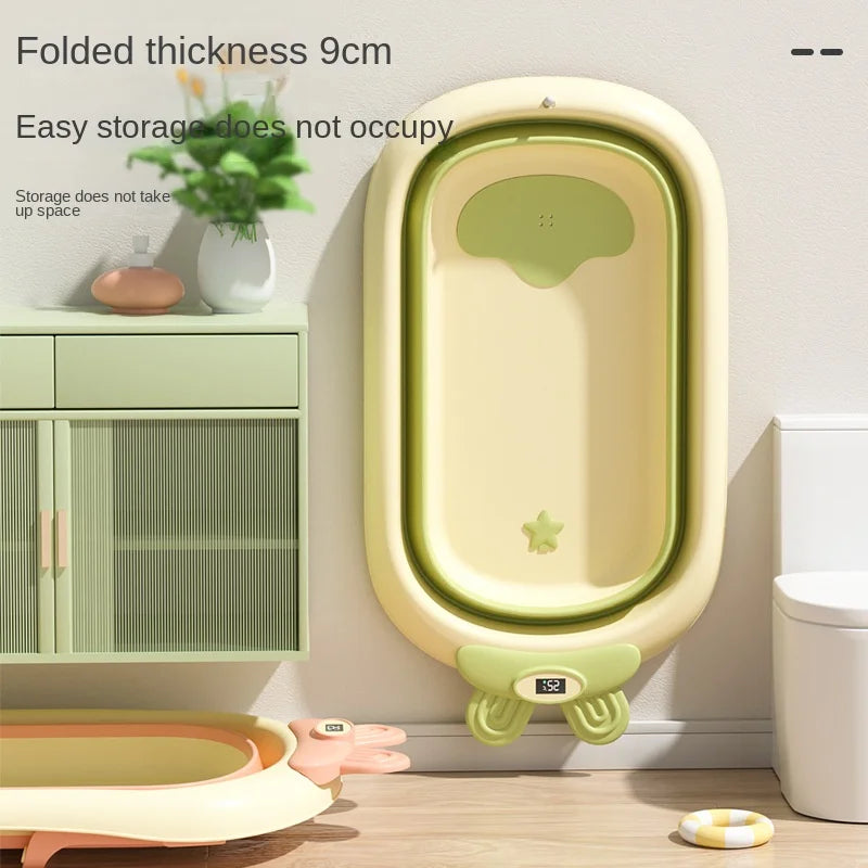 Foldable Temperature Sensor Display Baby Bathtub - Image 3