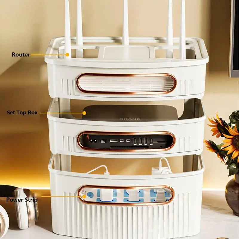 Dustproof Decorative Router Storage Box Organizer - Image 0
