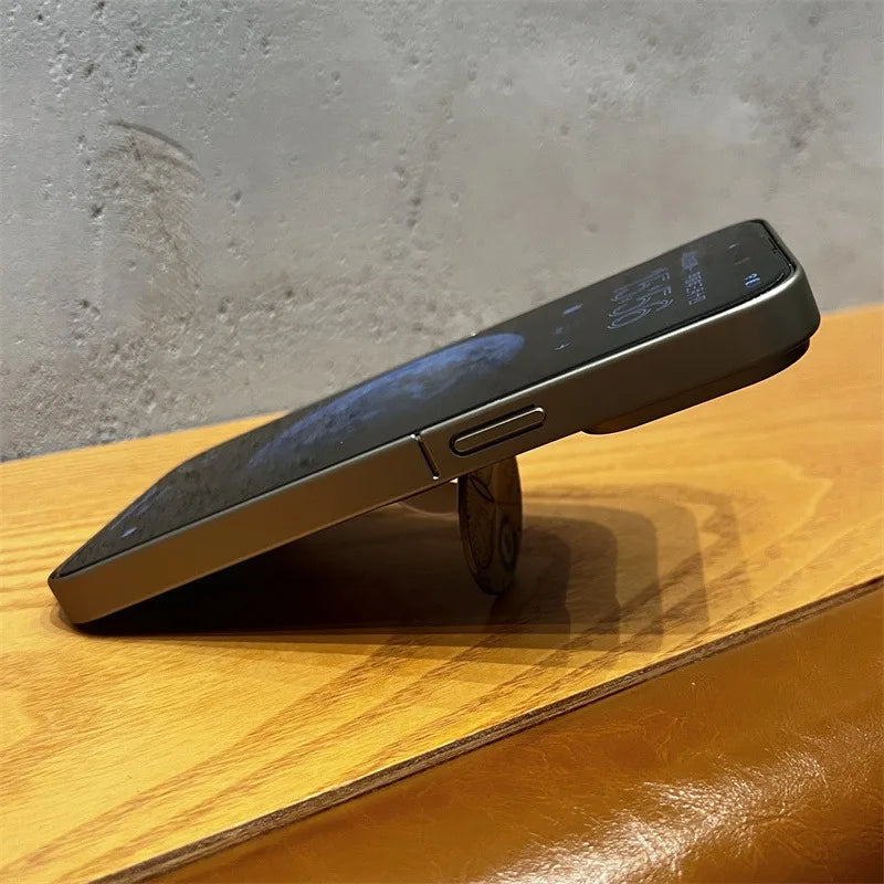 Clock Water Ripple Magsafe Bracket Phone Case - Image 4