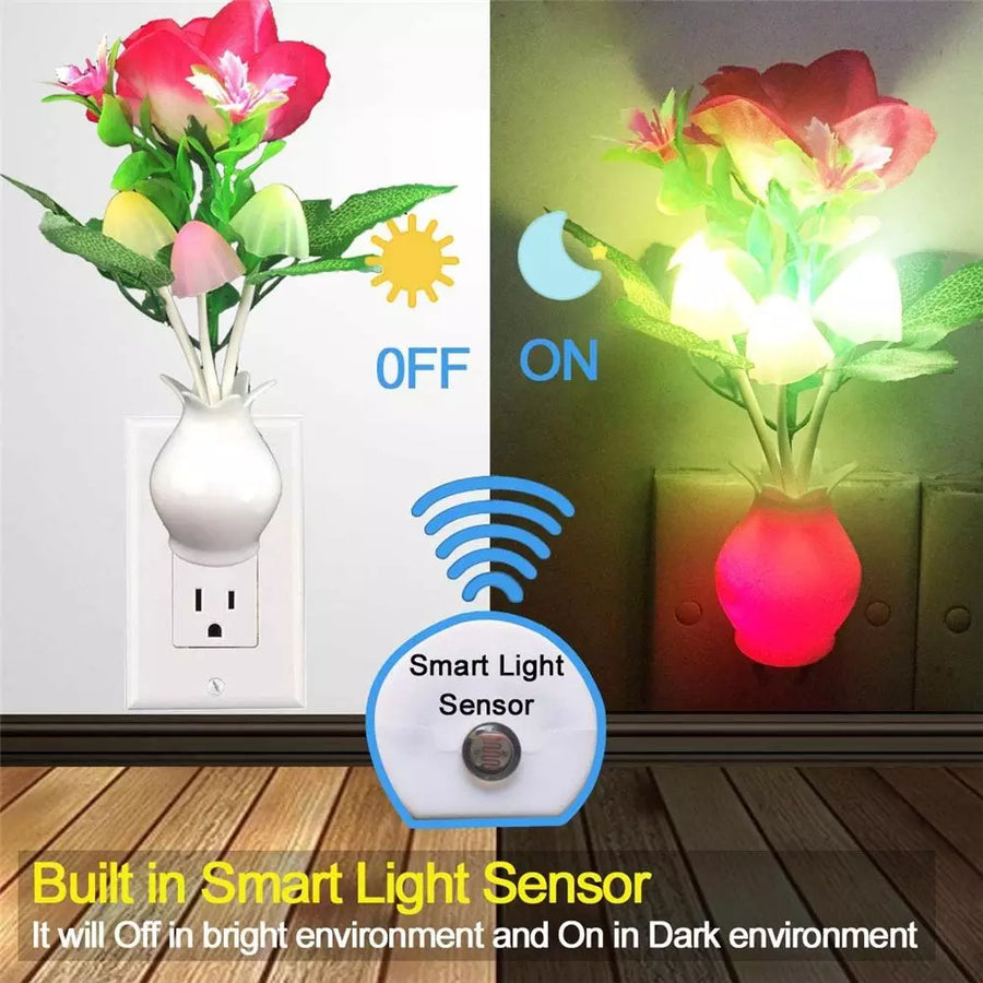 Mini Flower Vase Smart Light Sensor Night Lamp - Image 3