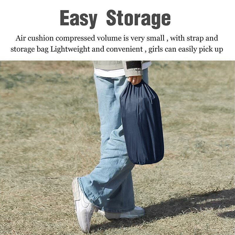 Portable Inflatable Built-in Pillow Nature Nest Camping Bed - Image 1