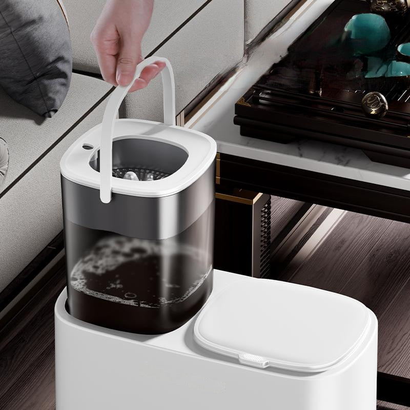 Dual Load Dry Wet Compartment Trash Can - Image 4