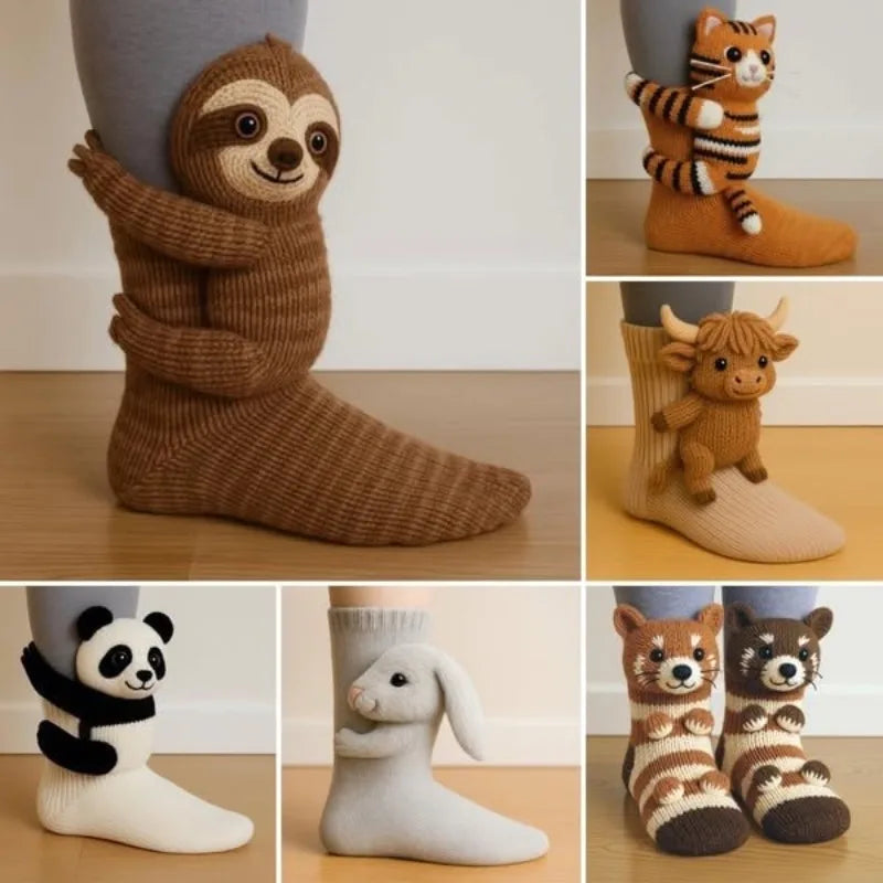 Animal Crew Plush Cozy Socks - Image 1