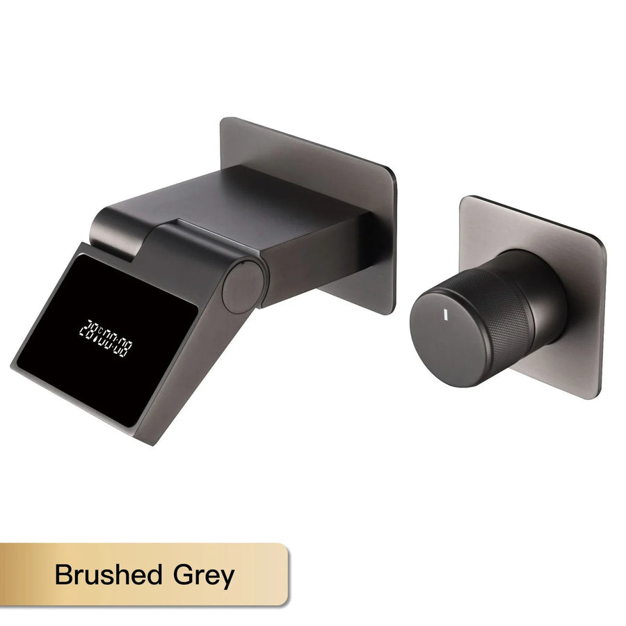 Intelligent Hidden Black Brass LED Digital Faucet - Image 12