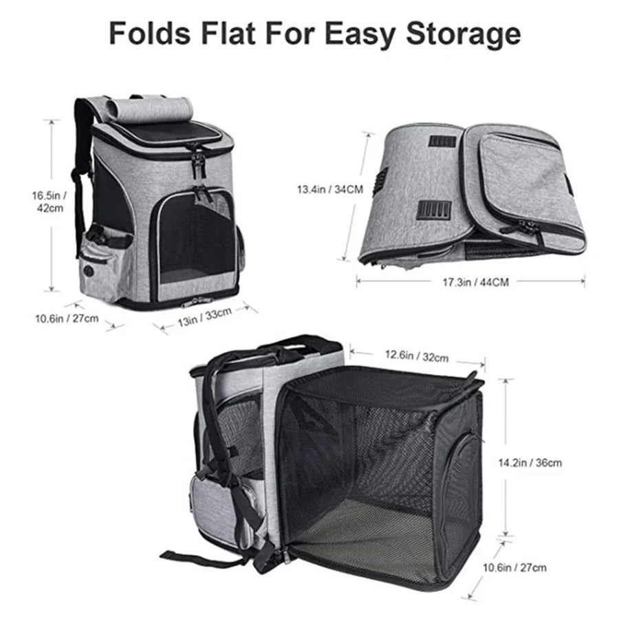 Pet Travel Breathable Expandable Backpack - Image 11
