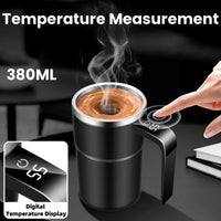 Digital Temperature Display Self Stirring Coffee Mug - Image 1