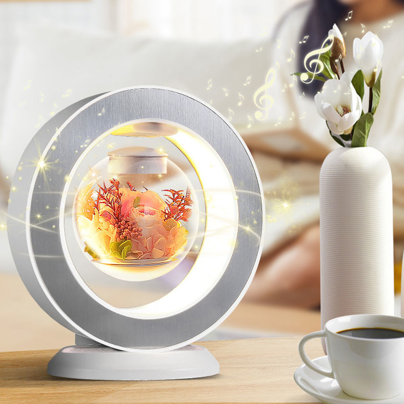 Magnetic Love Forever Levitating Flower Lamp - Image 0