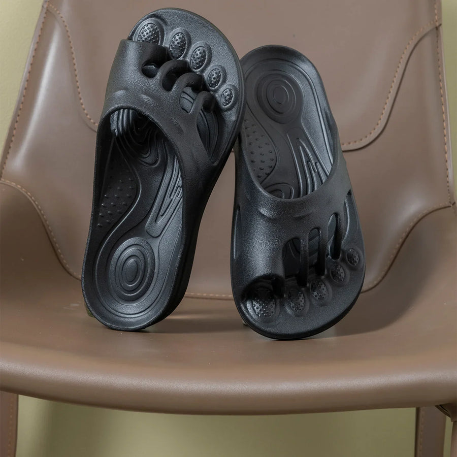 Wide Steps Five Toe Arch Support Slippers