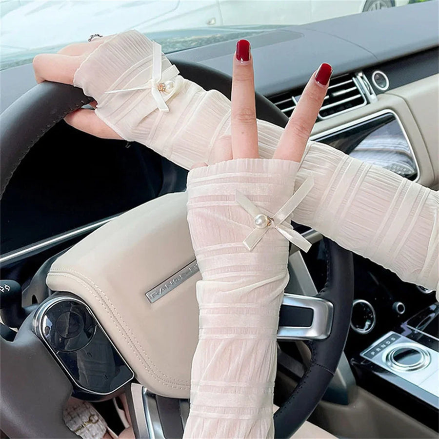 Elegant Long Fingerless Arm Sleeve - Image 3