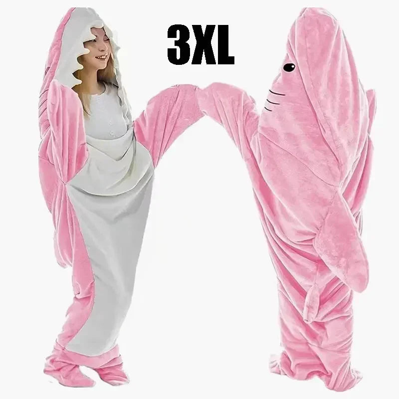 Snuggly Shark Cozy Hooded Onesie Blanket - Image 14