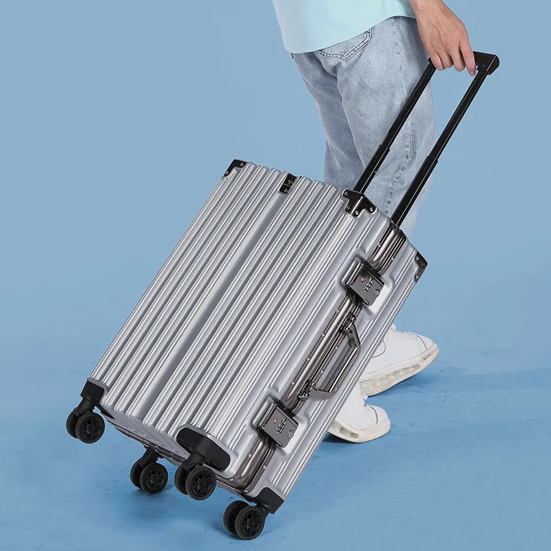 Aluminum Durable Frame Rolling Travel Suitcase