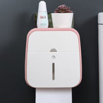 Wall-Mounted Bathroom Organizer Tissue Box Holder