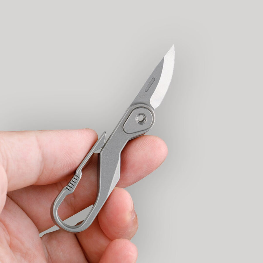 Mini Outdoor Foldable Titanium Knife Keychain - Image 6