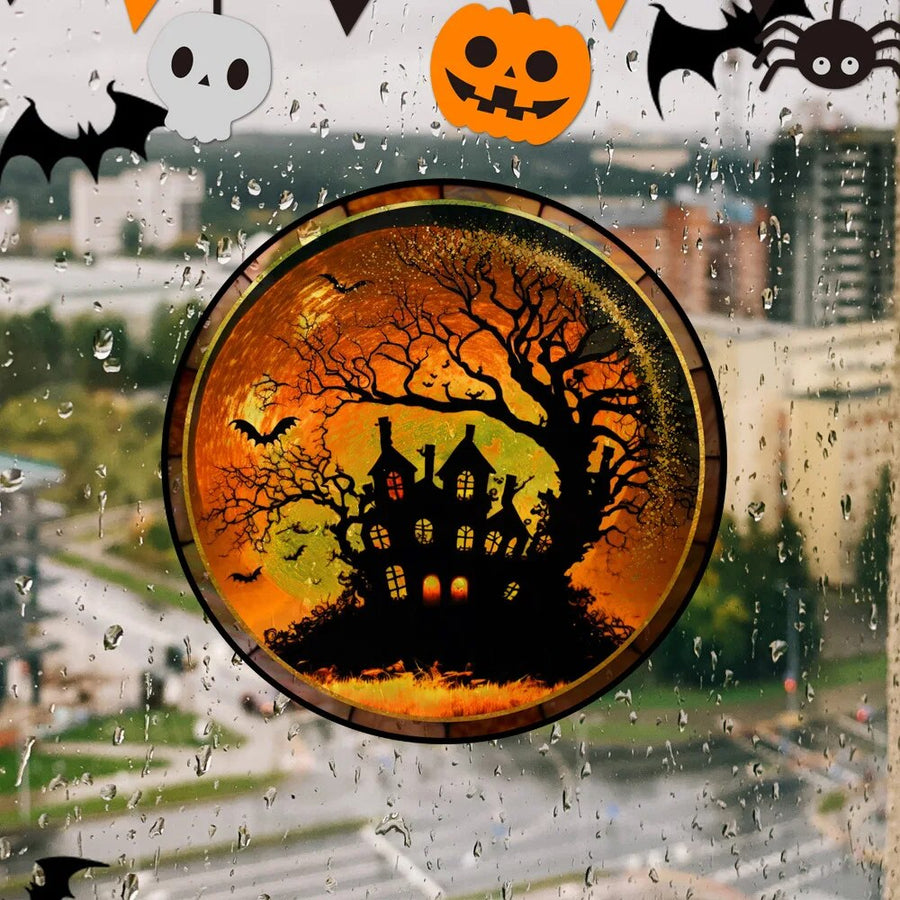 Spooky Window Halloween Removable Stickers - Image 3