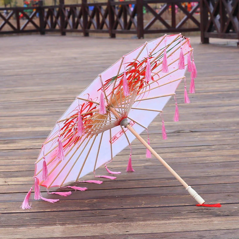 Bamboo Handmade Vintage Paper Umbrella - Image 6