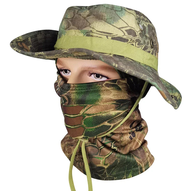 Tactical Camouflage Full Face Cover Hat - Image 8