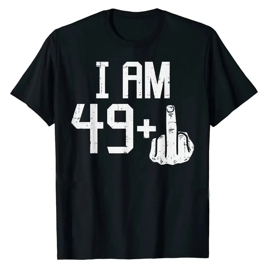 49 Plus Middle Finger Sarcastic T-Shirt - Image 5