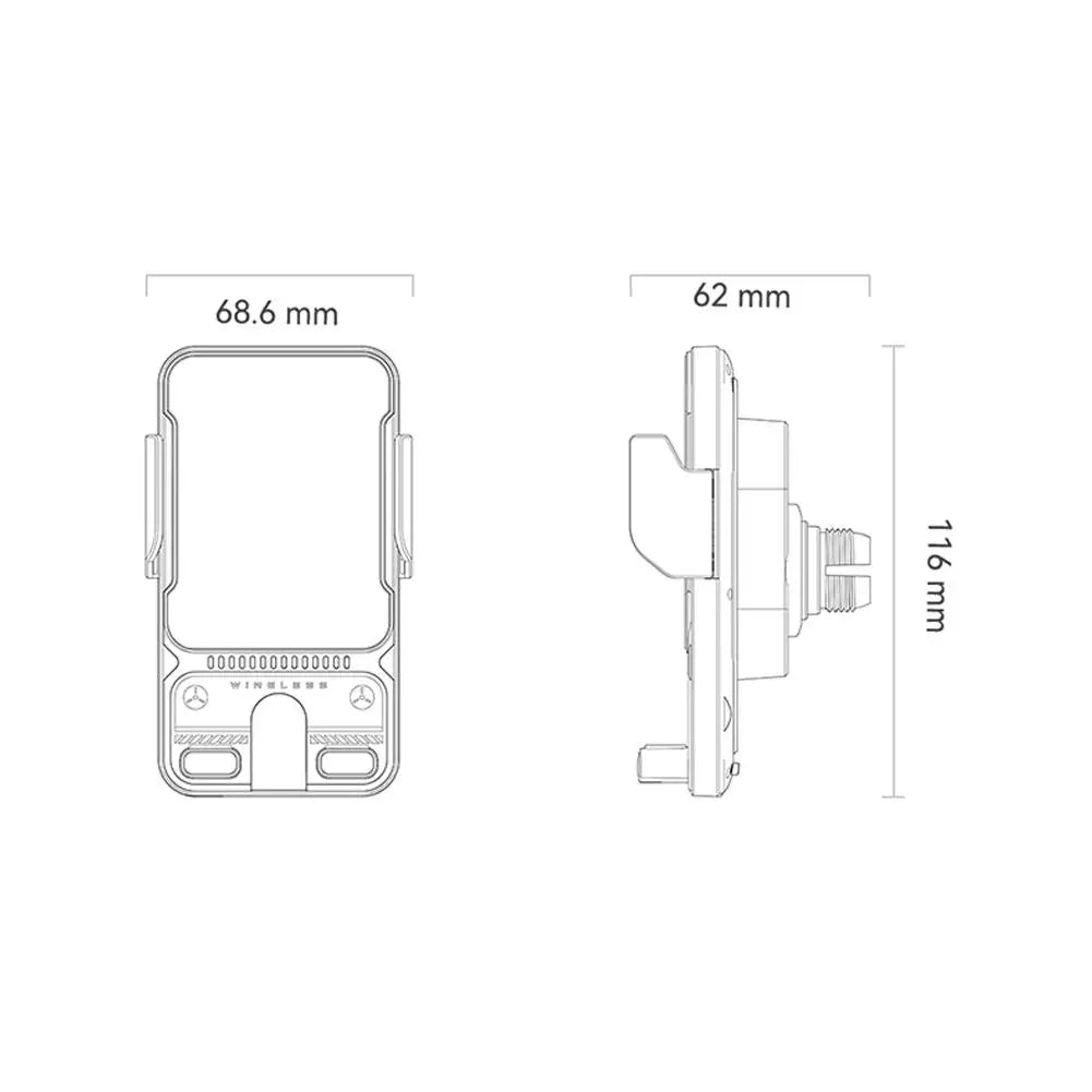 Smart Auto-Clamp Wireless Charger Car Phone Holder - Image 9