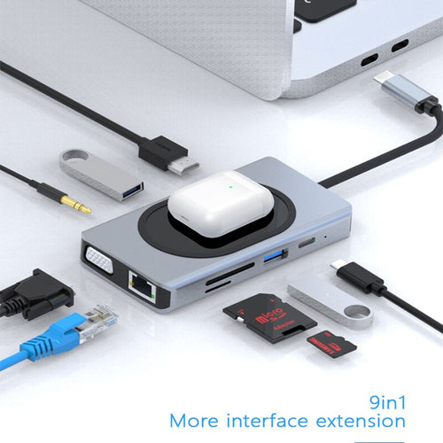 USB Type C Adapter For MacBook Pro with Wireless Charger - Image 0