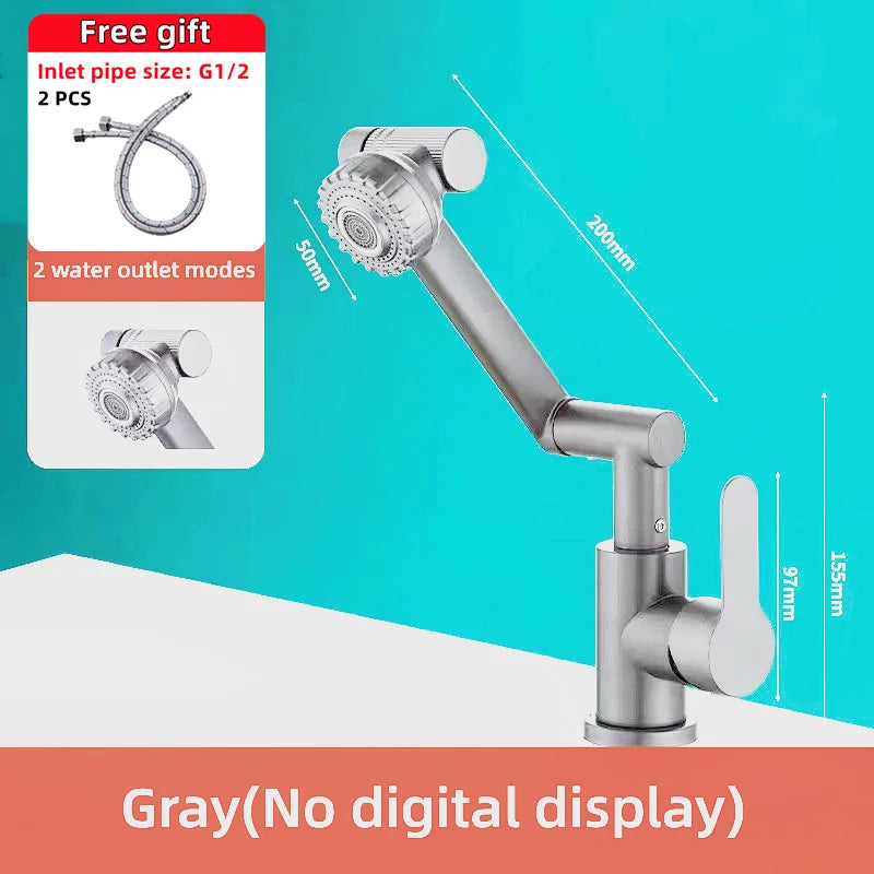 Digital Display Rotatable Japanese Style Bathroom Faucet - Image 7