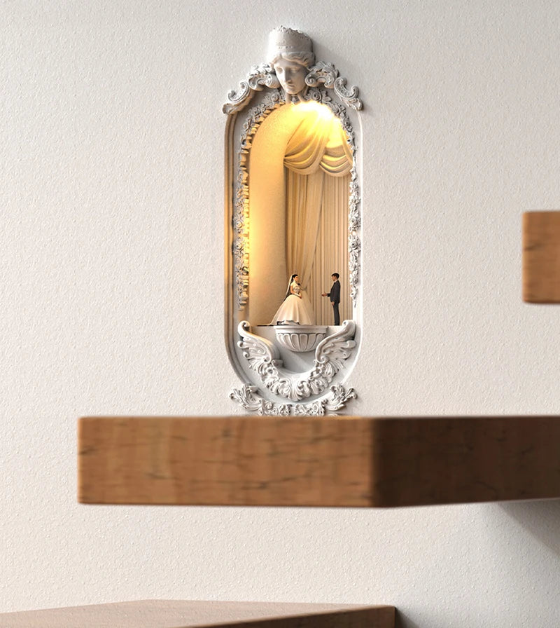Corner Embedded Chic Bridal Scene Night Lamp - Image 6